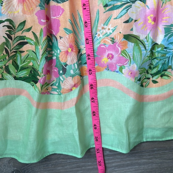 NEW Talbots Sunset Horizon Linen Maxi Dress in tropical peach 12 - Picture 13 of 13